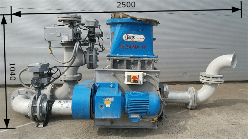 Electrical pump/turbine 1,5kW 1410 rpm for powder